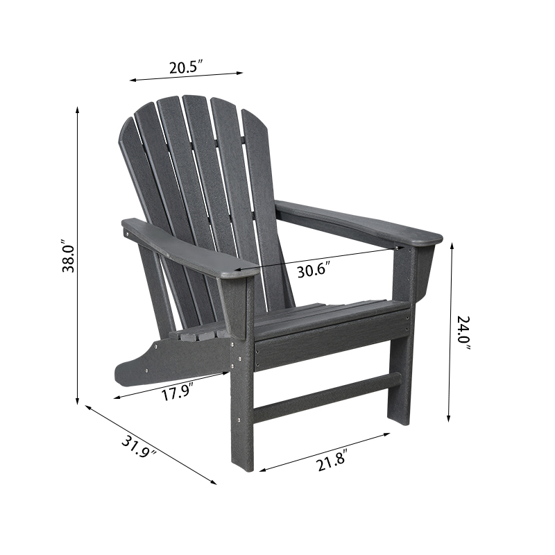 Adirondack Chair mit hoher Rückenlehne