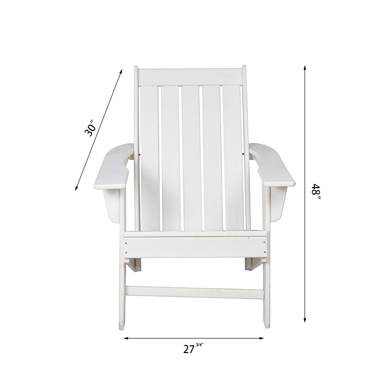 Übergroßer Sitz und Adirondack-Stuhl für den Außenbereich mit breiten Armlehnen